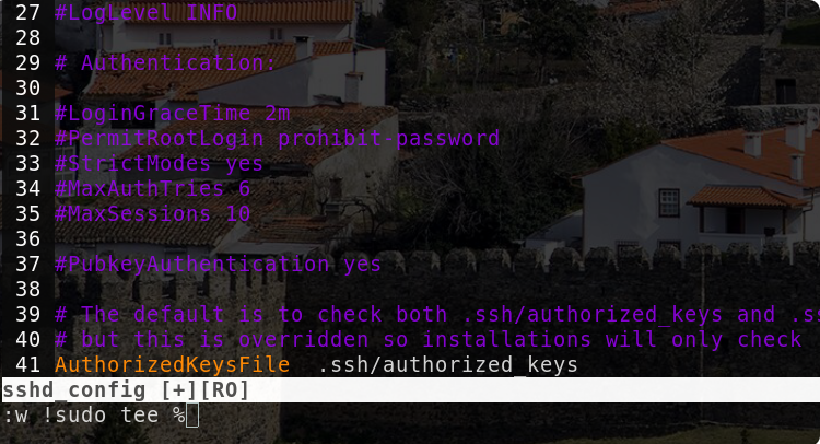 Save a File as Sudo Without Exiting Vim